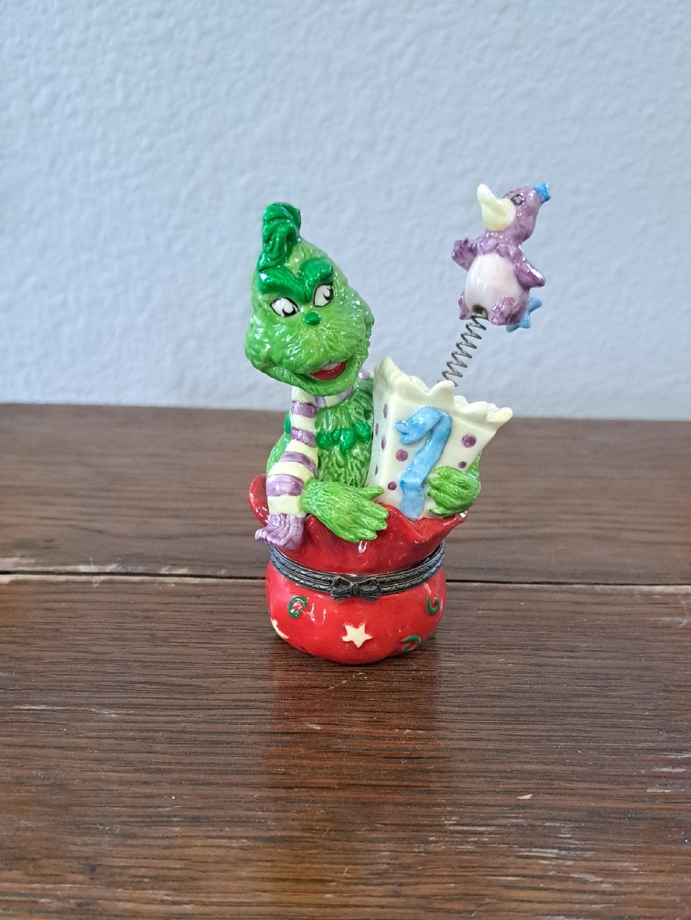Midwest Of Cannon Falls Grinch Porcelain Hinged Trinket Box